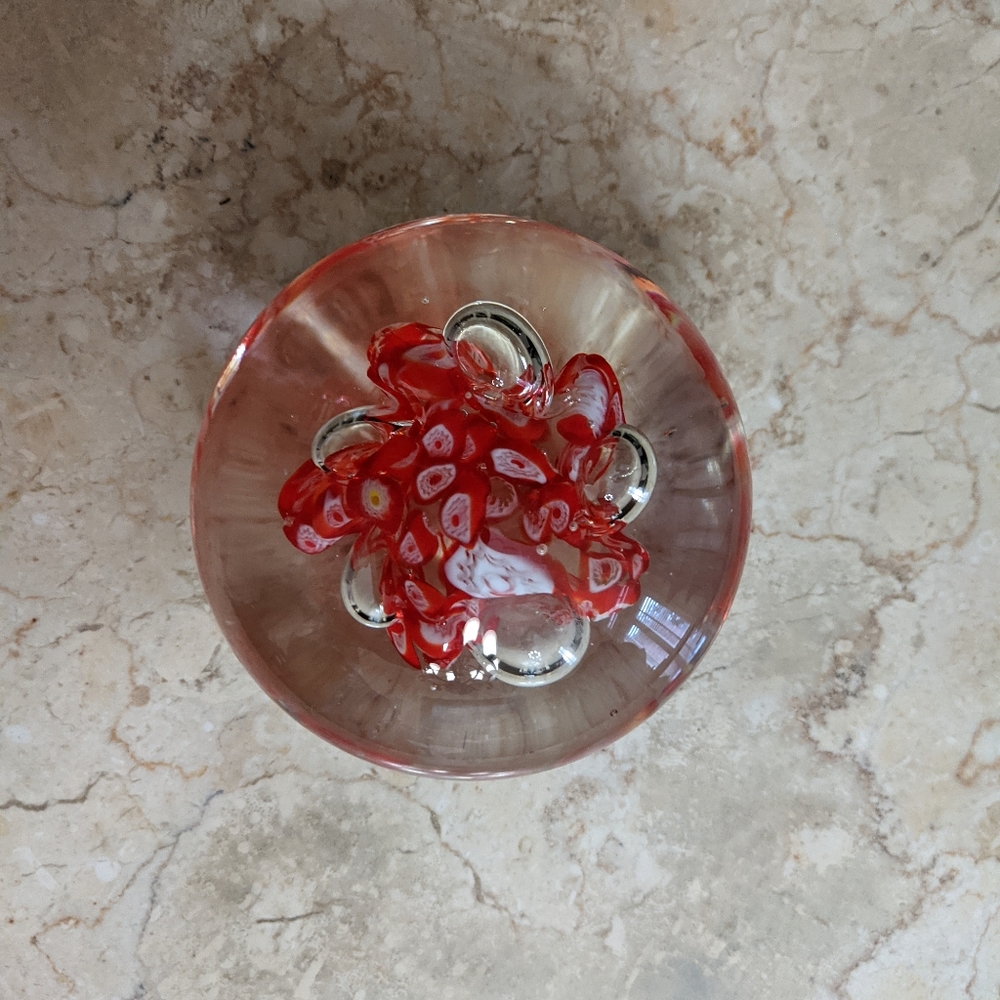 Murano Red Star Paper weight